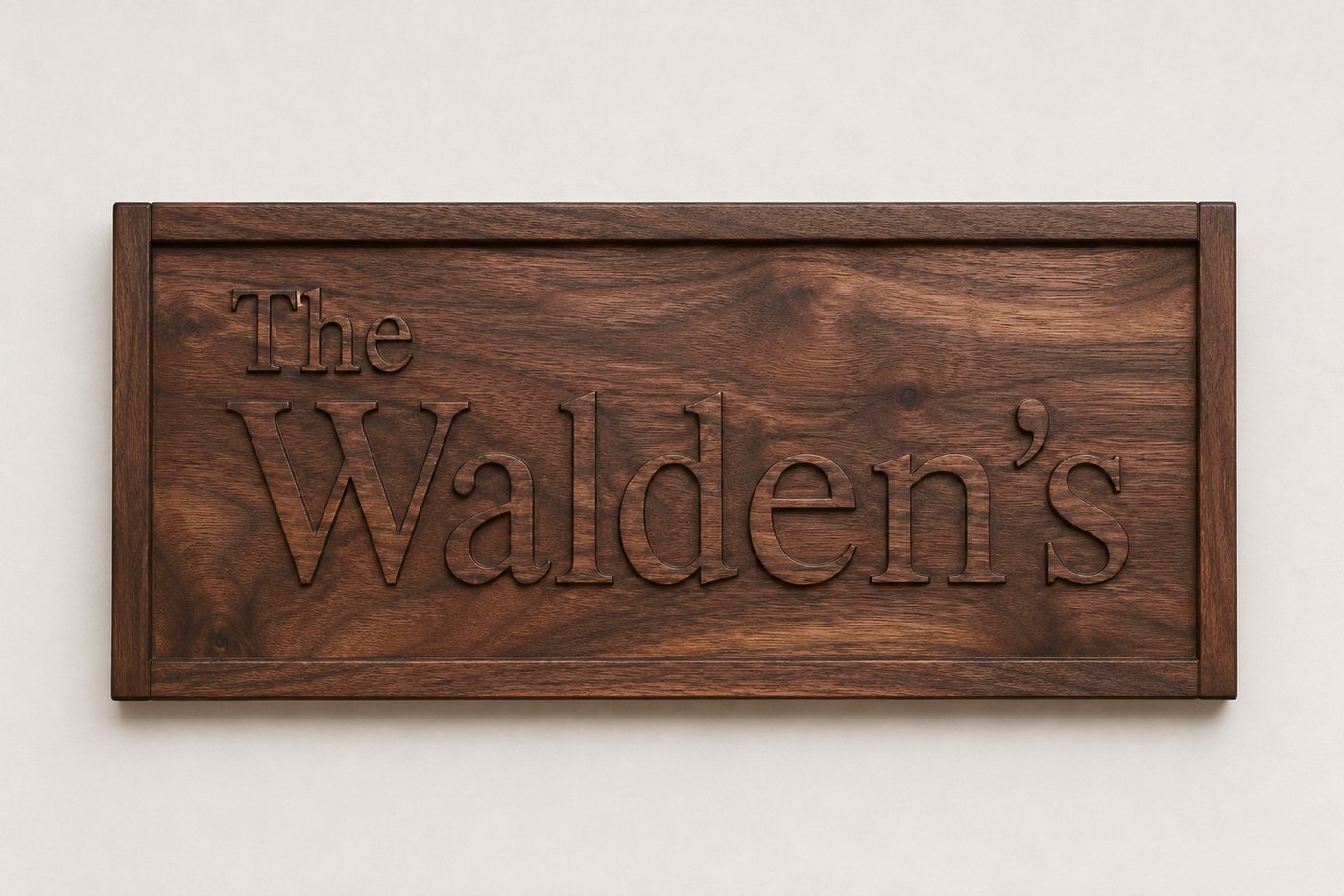Carved Family Name Sign &mdash; Custom Signs by Novelty Woodworks