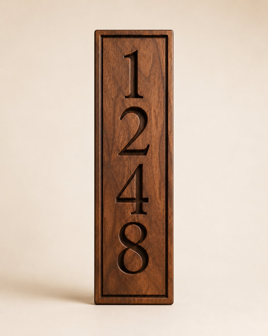 Vertical Address Plaque &mdash; Custom Signs by Novelty Woodworks