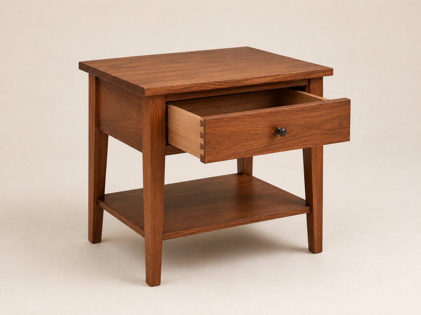 Hand-cut dovetail joinery by Novelty Woodworks