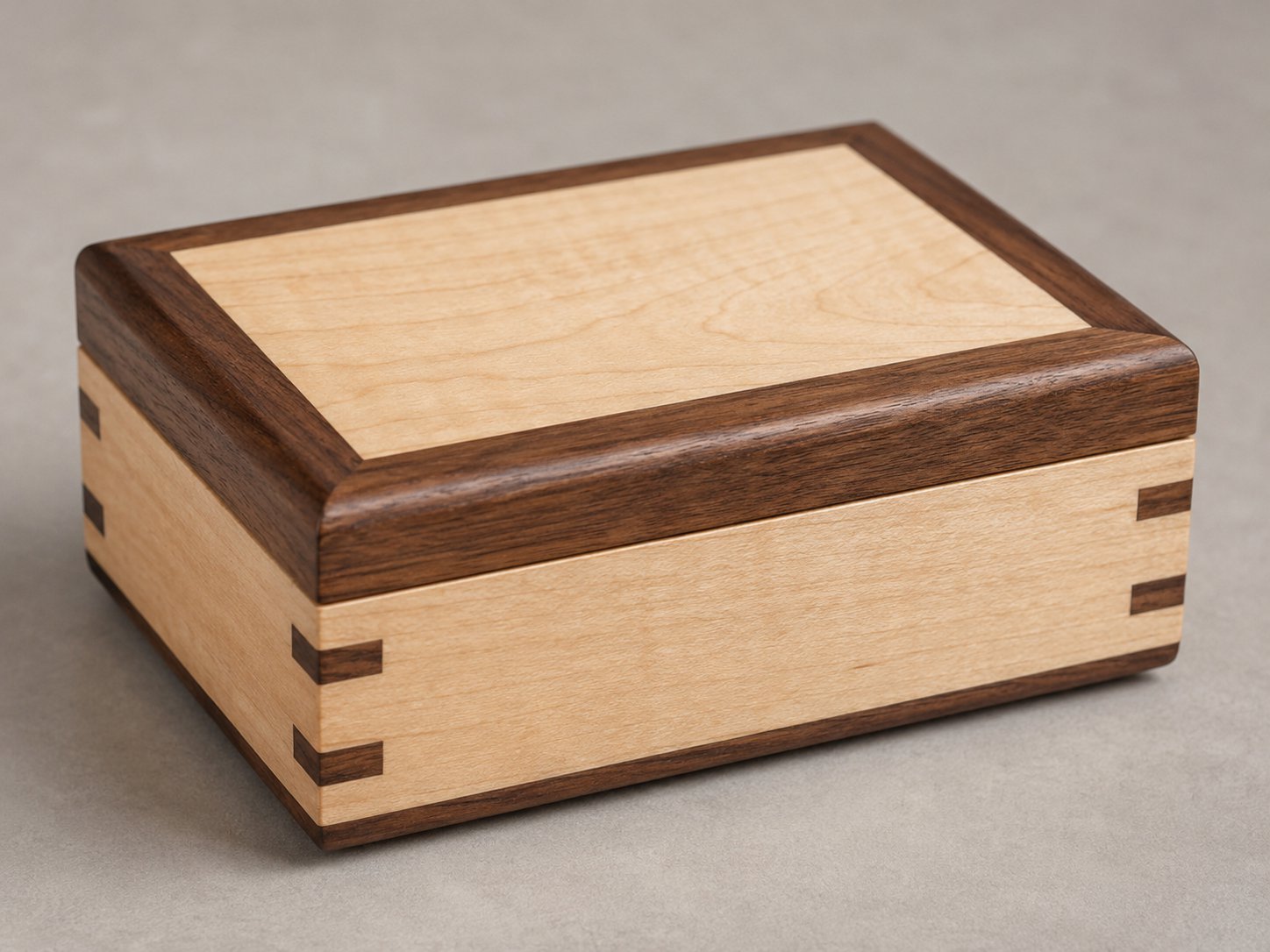 Maple and walnut keepsake box by Novelty Woodworks