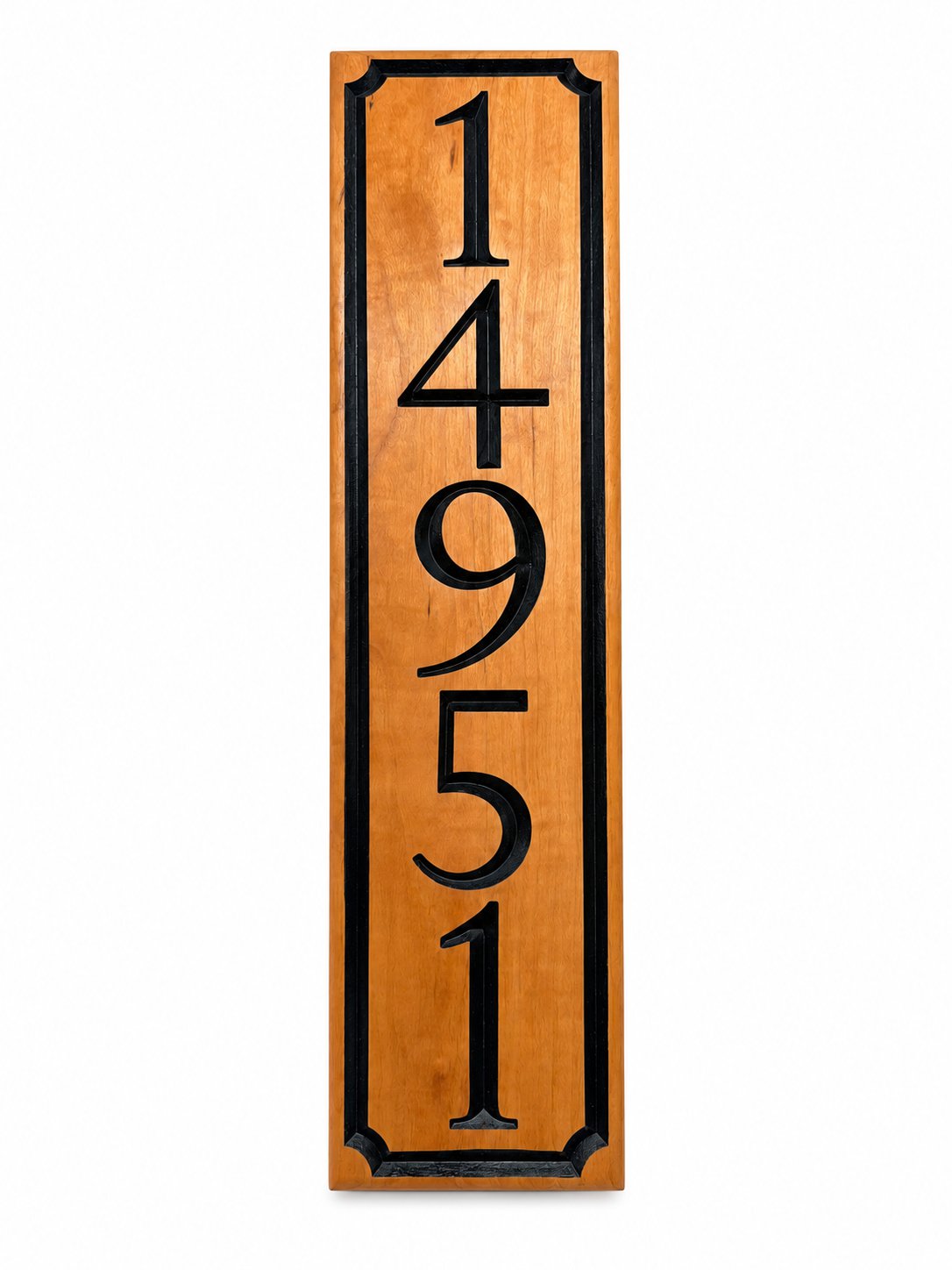 Vertical Address Plaque &mdash; Custom Signs by Novelty Woodworks
